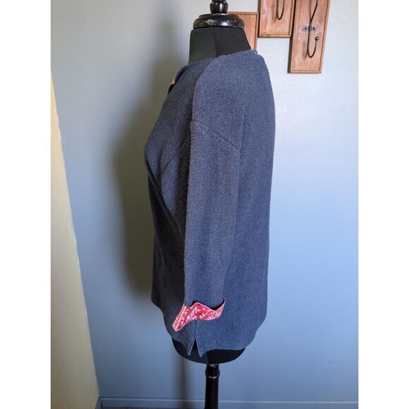 Vintage Western Blouse, Bandana Blue Sweater Top - Picture 9 of 10